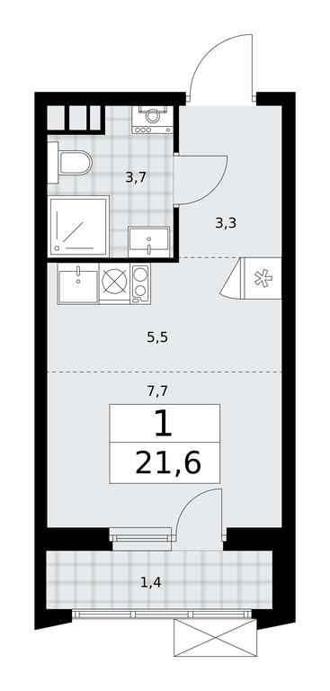 Apartment Sale, 21.6平方米 at Prokshino, Prokshino Residential Complex, Sosenskoye Settlement, Moscow, Russia #2 Apartment Sale, 21.6平方米 at Prokshino, Prokshino Residential Complex, Sosenskoye Settlement, Moscow, Russia #2