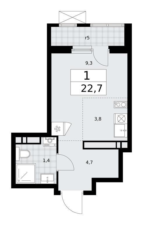 Apartment Sale, 22.7平方米 at Prokshino, Prokshino Residential Complex, Sosenskoye Settlement, Moscow, Russia #1 Apartment Sale, 22.7平方米 at Prokshino, Prokshino Residential Complex, Sosenskoye Settlement, Moscow, Russia #1