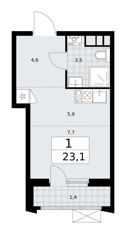 Apartment Sale, 23.1平方米 at Prokshino, Prokshino Residential Complex, Sosenskoye Settlement, Moscow, Russia #1 Apartment Sale, 23.1平方米 at Prokshino, Prokshino Residential Complex, Sosenskoye Settlement, Moscow, Russia #1