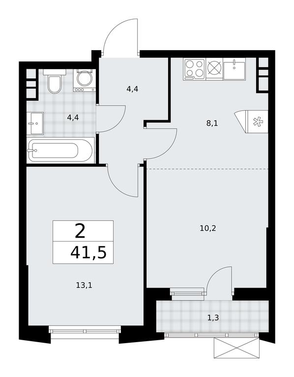 1-BD Apartment Sale, 41.5 sq. m. at Prokshino, Prokshino Residential Complex, Sosenskoye Settlement, Moscow, Russia #1 1-BD Apartment Sale, 41.5 sq. m. at Prokshino, Prokshino Residential Complex, Sosenskoye Settlement, Moscow, Russia #1
