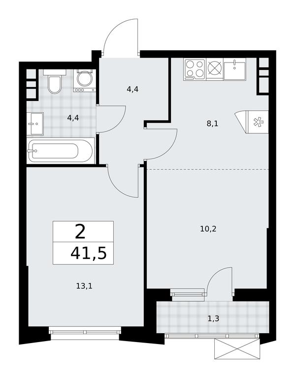 1-BD Apartment Sale, 41.5 sq. m. at Prokshino, Prokshino Residential Complex, Sosenskoye Settlement, Moscow, Russia #1 1-BD Apartment Sale, 41.5 sq. m. at Prokshino, Prokshino Residential Complex, Sosenskoye Settlement, Moscow, Russia #1