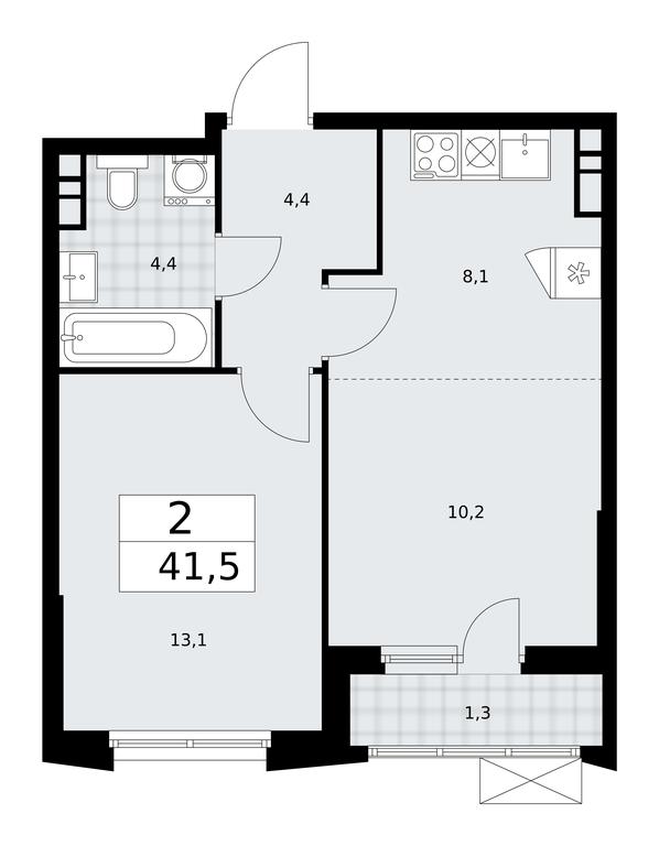 1-BD Apartment Sale, 41.5平方米 at Prokshino, Prokshino Residential Complex, Sosenskoye Settlement, Moscow, Russia #1 1-BD Apartment Sale, 41.5平方米 at Prokshino, Prokshino Residential Complex, Sosenskoye Settlement, Moscow, Russia #1
