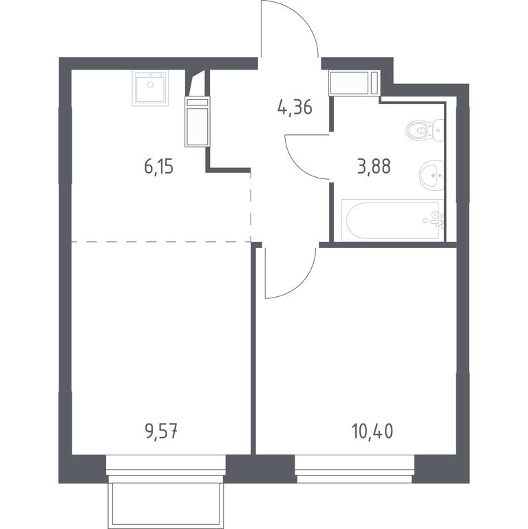 Apartment Sale, 34.4 sq. m. at Tomilino Park, 1-y kvartal, posyolok Zhilino-1, Lubertsy City District, Moscow Region, Russia #1 Apartment Sale, 34.4 sq. m. at Tomilino Park, 1-y kvartal, posyolok Zhilino-1, Lubertsy City District, Moscow Region, Russia #1