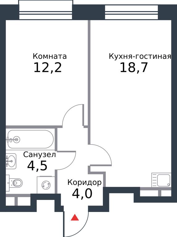 Apartment Sale, 39.4 sq. m. at River Park, Korabelnaya Street, 17к1, Moscow, Russia #1 Apartment Sale, 39.4 sq. m. at River Park, Korabelnaya Street, 17к1, Moscow, Russia #1
