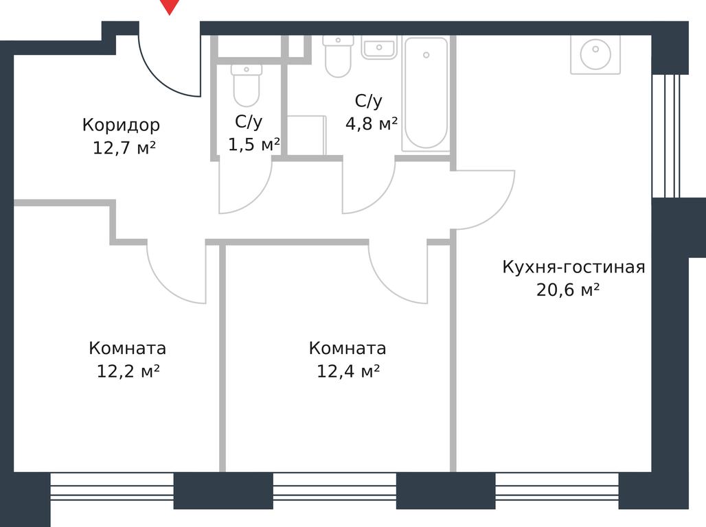 Apartment Sale, 64.2 sq. m. at River Park, Korabelnaya Street, 17к1, Moscow, Russia #1 Apartment Sale, 64.2 sq. m. at River Park, Korabelnaya Street, 17к1, Moscow, Russia #1