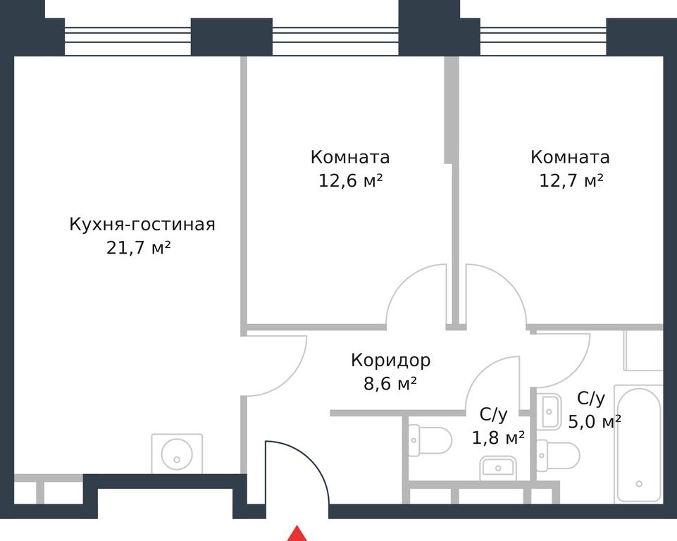 Apartment Sale, 62.4 sq. m. at River Park, Korabelnaya Street, 17к1, Moscow, Russia #1 Apartment Sale, 62.4 sq. m. at River Park, Korabelnaya Street, 17к1, Moscow, Russia #1