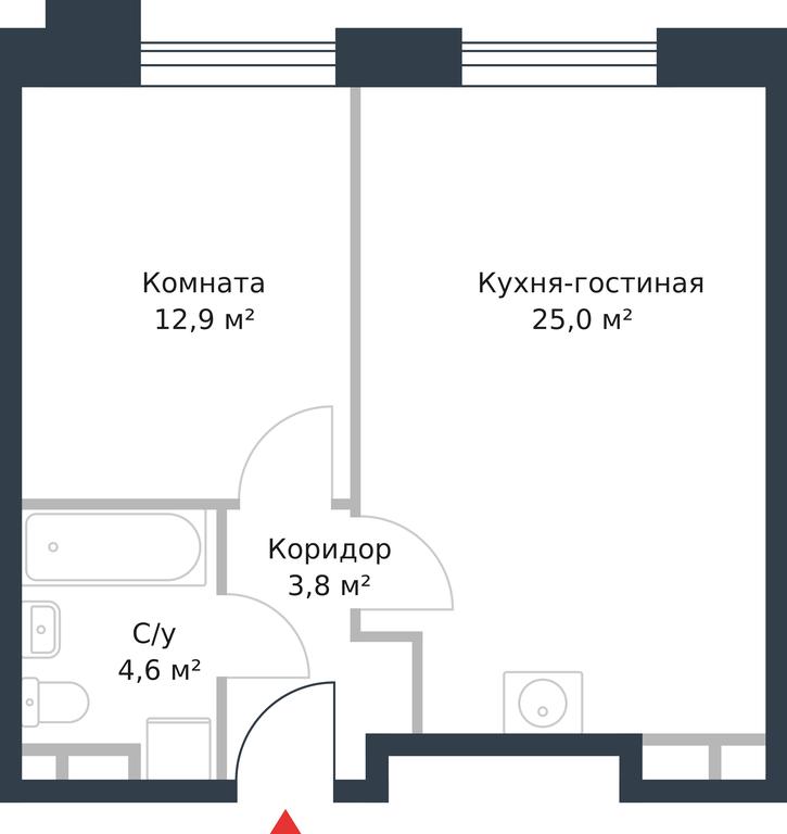 Apartment Sale, 46.3 sq. m. at River Park, Korabelnaya Street, 17к1, Moscow, Russia #1 Apartment Sale, 46.3 sq. m. at River Park, Korabelnaya Street, 17к1, Moscow, Russia #1