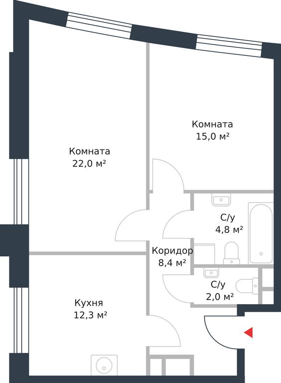 Apartment Sale, 64.5 sq. m. at River Park, Korabelnaya Street, 17к1, Moscow, Russia #1 Apartment Sale, 64.5 sq. m. at River Park, Korabelnaya Street, 17к1, Moscow, Russia #1