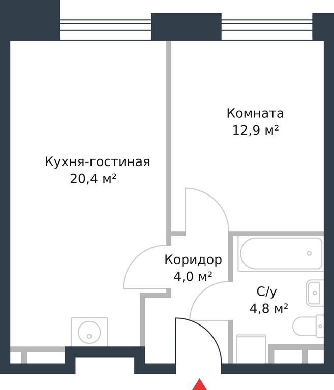 Apartment Sale, 42.1 sq. m. at River Park, Korabelnaya Street, 17к1, Moscow, Russia #1