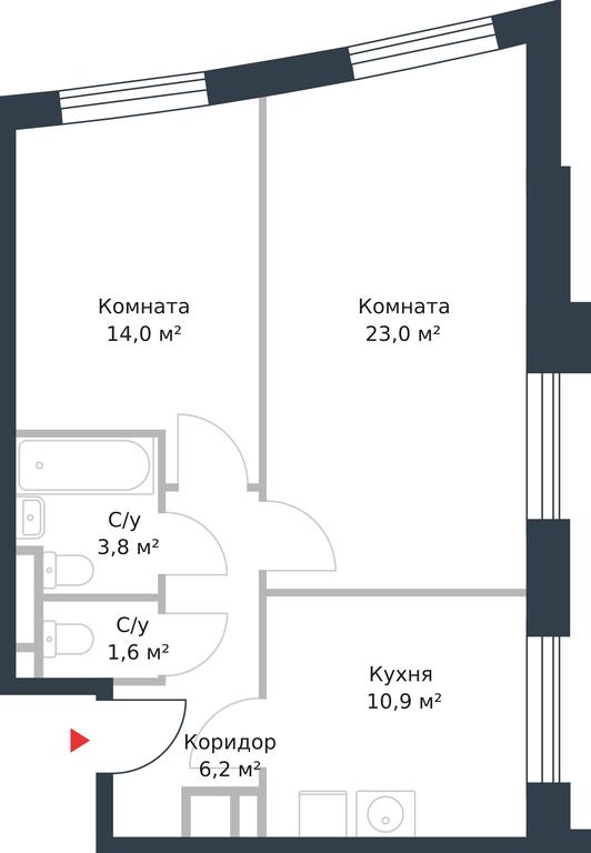 Apartment Sale, 59.5 sq. m. at River Park, Korabelnaya Street, 17к1, Moscow, Russia #1