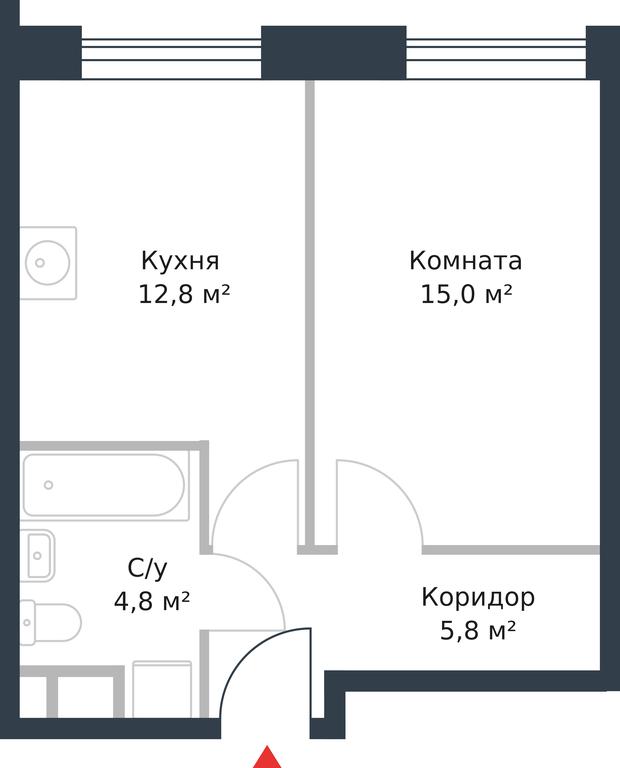 Apartment Sale, 38.4 sq. m. at River Park, Korabelnaya Street, 17к1, Moscow, Russia #1