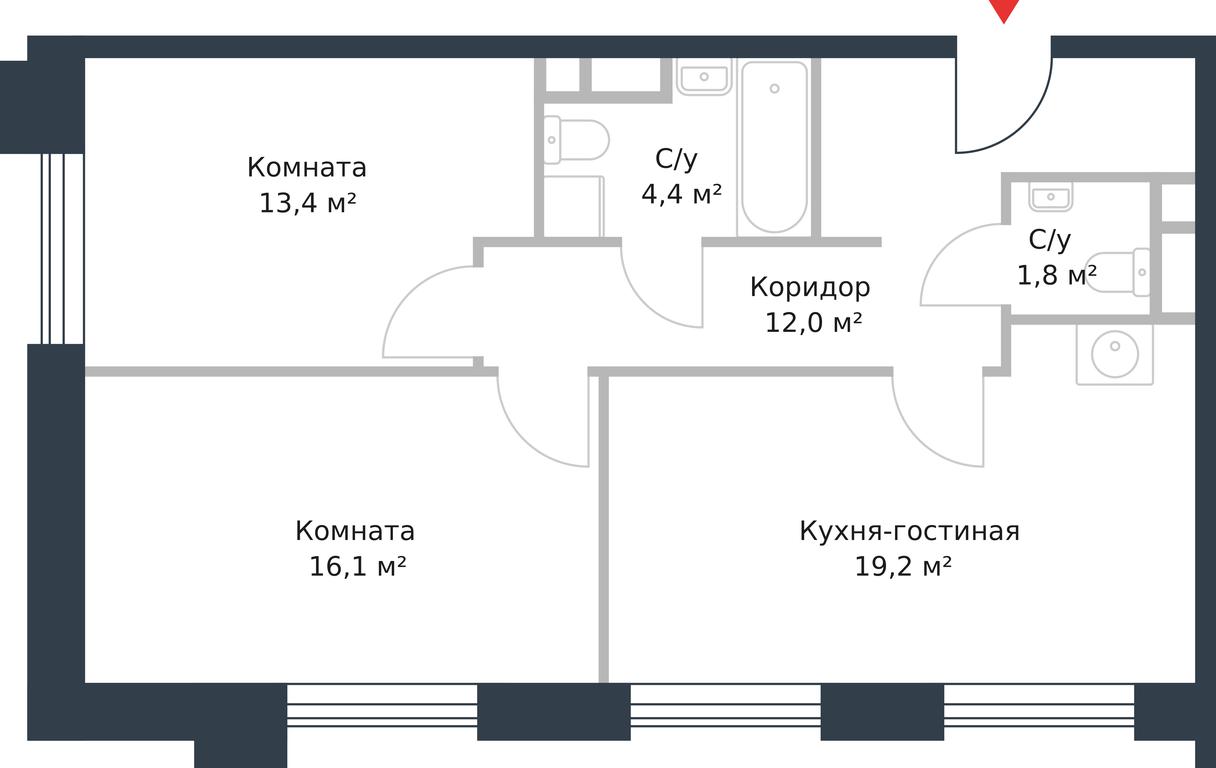 Apartment Sale, 66.9 sq. m. at River Park, Korabelnaya Street, 17к1, Moscow, Russia #1