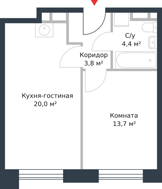 Apartment Sale, 41.9 sq. m. at River Park, Korabelnaya Street, 17к1, Moscow, Russia #1 Apartment Sale, 41.9 sq. m. at River Park, Korabelnaya Street, 17к1, Moscow, Russia #1