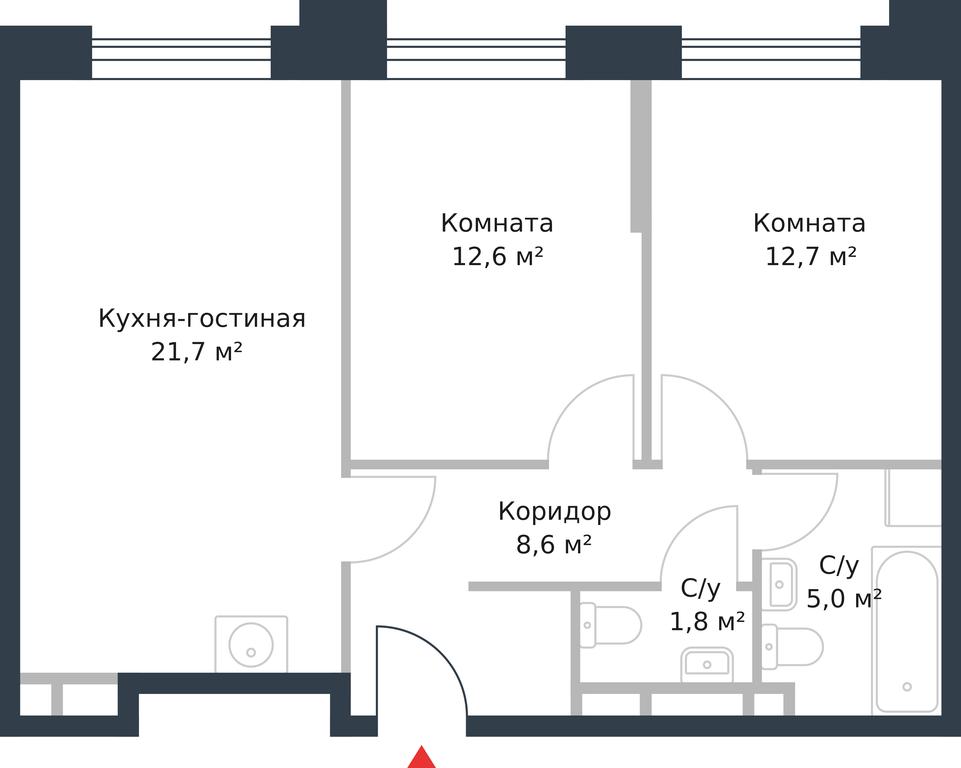 Apartment Sale, 62.4 sq. m. at River Park, Korabelnaya Street, 17к1, Moscow, Russia #1 Apartment Sale, 62.4 sq. m. at River Park, Korabelnaya Street, 17к1, Moscow, Russia #1