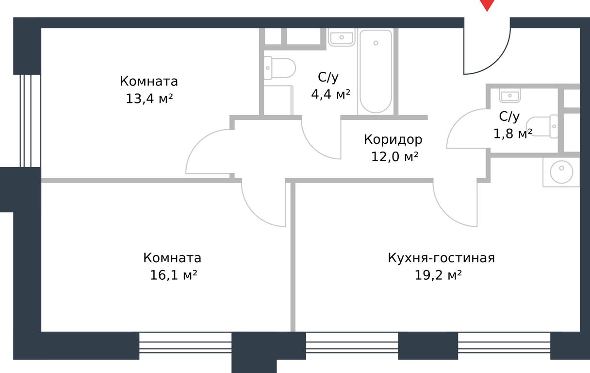 Apartment Sale, 66.9平方米 at River Park, Korabelnaya Street, 17к1, Moscow, Russia #1 Apartment Sale, 66.9平方米 at River Park, Korabelnaya Street, 17к1, Moscow, Russia #1