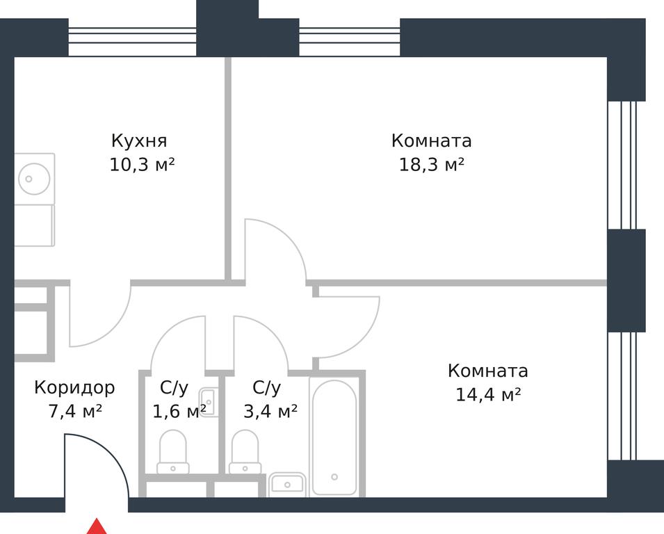 Apartment Sale, 55.4 sq. m. at River Park, Korabelnaya Street, 17к1, Moscow, Russia #1 Apartment Sale, 55.4 sq. m. at River Park, Korabelnaya Street, 17к1, Moscow, Russia #1