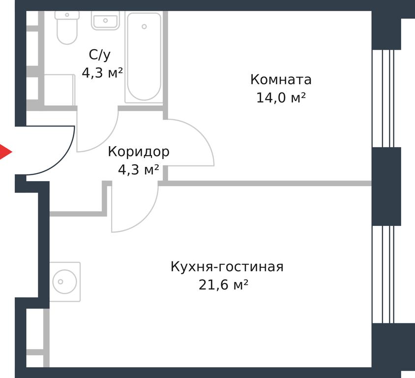 Apartment Sale, 44.2 sq. m. at River Park, Korabelnaya Street, 17к1, Moscow, Russia #1 Apartment Sale, 44.2 sq. m. at River Park, Korabelnaya Street, 17к1, Moscow, Russia #1