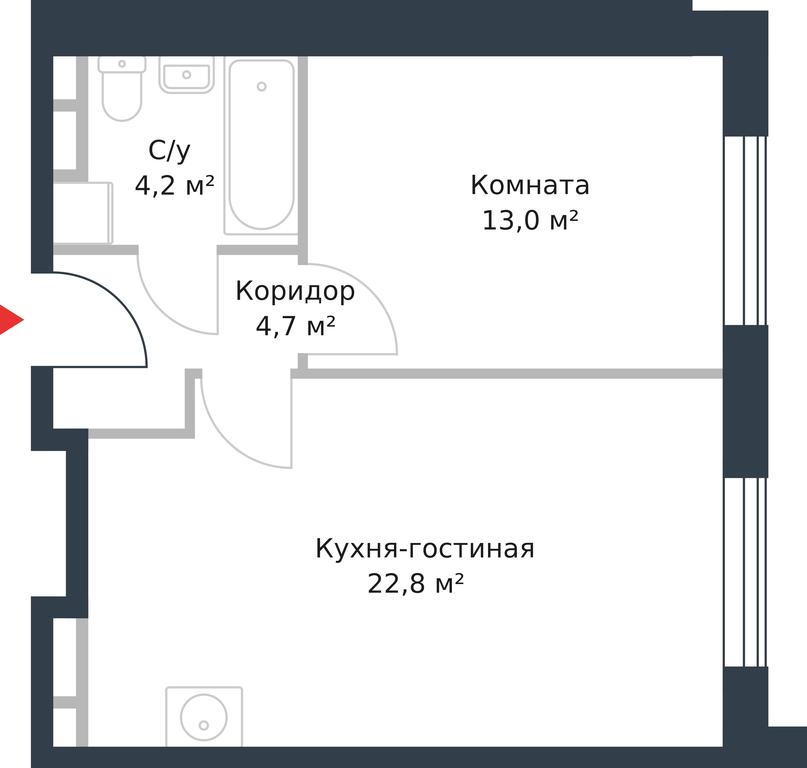 Apartment Sale, 44.7 sq. m. at River Park, Korabelnaya Street, 17к1, Moscow, Russia #1 Apartment Sale, 44.7 sq. m. at River Park, Korabelnaya Street, 17к1, Moscow, Russia #1