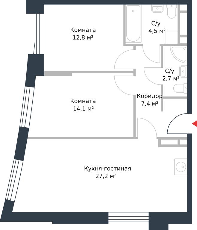 Apartment Sale, 68.7 sq. m. at River Park, Korabelnaya Street, 17к1, Moscow, Russia #1 Apartment Sale, 68.7 sq. m. at River Park, Korabelnaya Street, 17к1, Moscow, Russia #1