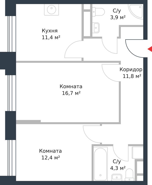 Apartment Sale, 60.5 sq. m. at River Park, Korabelnaya Street, 17к1, Moscow, Russia #1 Apartment Sale, 60.5 sq. m. at River Park, Korabelnaya Street, 17к1, Moscow, Russia #1