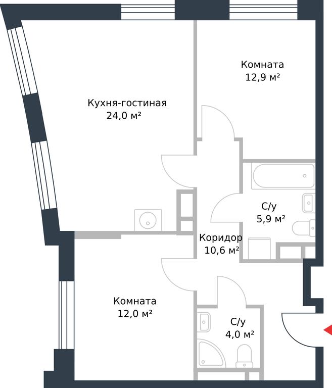 Apartment Sale, 69.4 sq. m. at River Park, Korabelnaya Street, 17к1, Moscow, Russia #1 Apartment Sale, 69.4 sq. m. at River Park, Korabelnaya Street, 17к1, Moscow, Russia #1