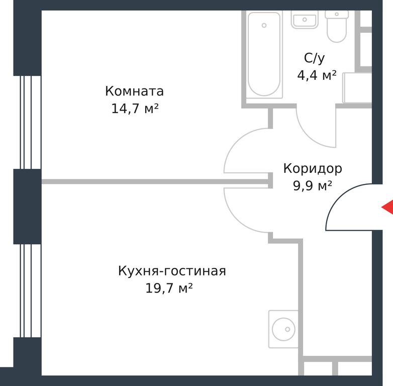 Apartment Sale, 48.7 sq. m. at River Park, Korabelnaya Street, 17к1, Moscow, Russia #1 Apartment Sale, 48.7 sq. m. at River Park, Korabelnaya Street, 17к1, Moscow, Russia #1