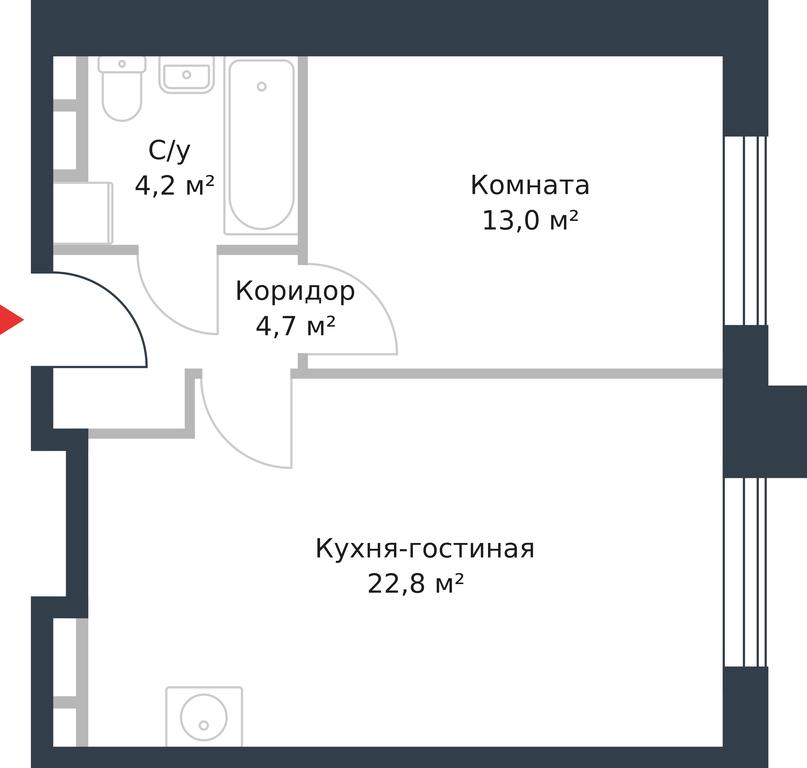 Apartment Sale, 44.7 sq. m. at River Park, Korabelnaya Street, 17к1, Moscow, Russia #1 Apartment Sale, 44.7 sq. m. at River Park, Korabelnaya Street, 17к1, Moscow, Russia #1