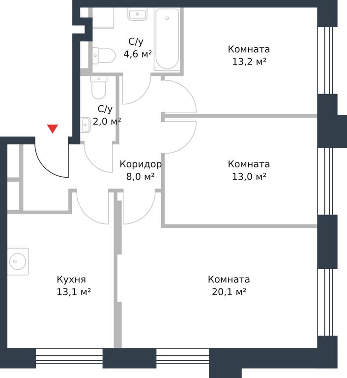 Apartment Sale, 74 sq. m. at River Park, Korabelnaya Street, 17к1, Moscow, Russia #1 Apartment Sale, 74 sq. m. at River Park, Korabelnaya Street, 17к1, Moscow, Russia #1