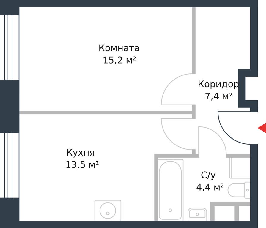 Apartment Sale, 40.5平方米 at River Park, Korabelnaya Street, 17к1, Moscow, Russia #1 Apartment Sale, 40.5平方米 at River Park, Korabelnaya Street, 17к1, Moscow, Russia #1