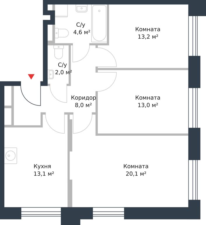 Apartment Sale, 74 sq. m. at River Park, Korabelnaya Street, 17к1, Moscow, Russia #1 Apartment Sale, 74 sq. m. at River Park, Korabelnaya Street, 17к1, Moscow, Russia #1