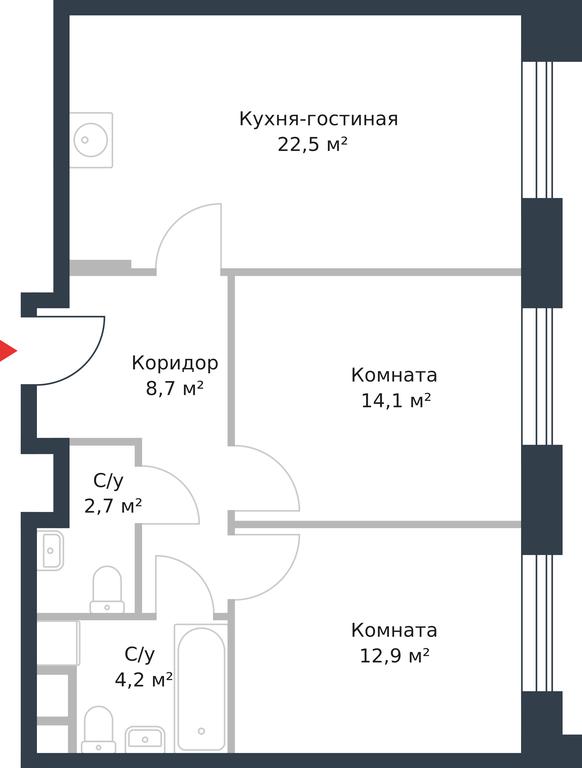 Apartment Sale, 65.1 sq. m. at River Park, Korabelnaya Street, 17к1, Moscow, Russia #1 Apartment Sale, 65.1 sq. m. at River Park, Korabelnaya Street, 17к1, Moscow, Russia #1