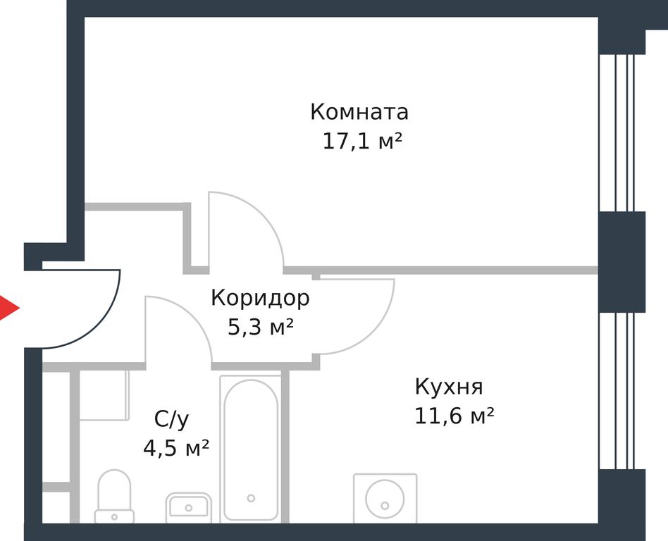 Apartment Sale, 38.5 sq. m. at River Park, Korabelnaya Street, 17к1, Moscow, Russia #1