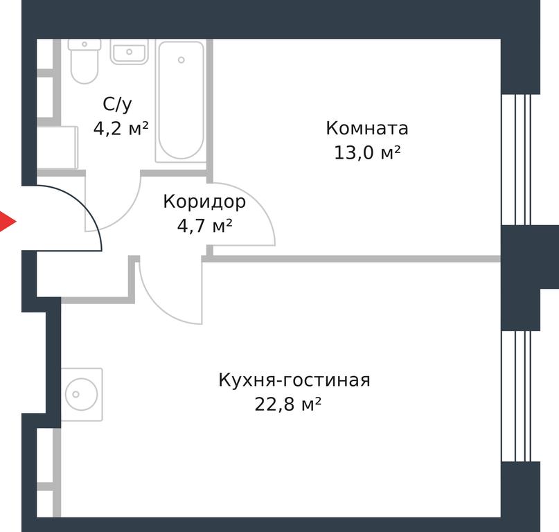 Apartment Sale, 44.7 sq. m. at River Park, Korabelnaya Street, 17к1, Moscow, Russia #1 Apartment Sale, 44.7 sq. m. at River Park, Korabelnaya Street, 17к1, Moscow, Russia #1