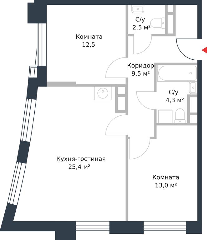 Apartment Sale, 67.2 sq. m. at River Park, Korabelnaya Street, 17к1, Moscow, Russia #1