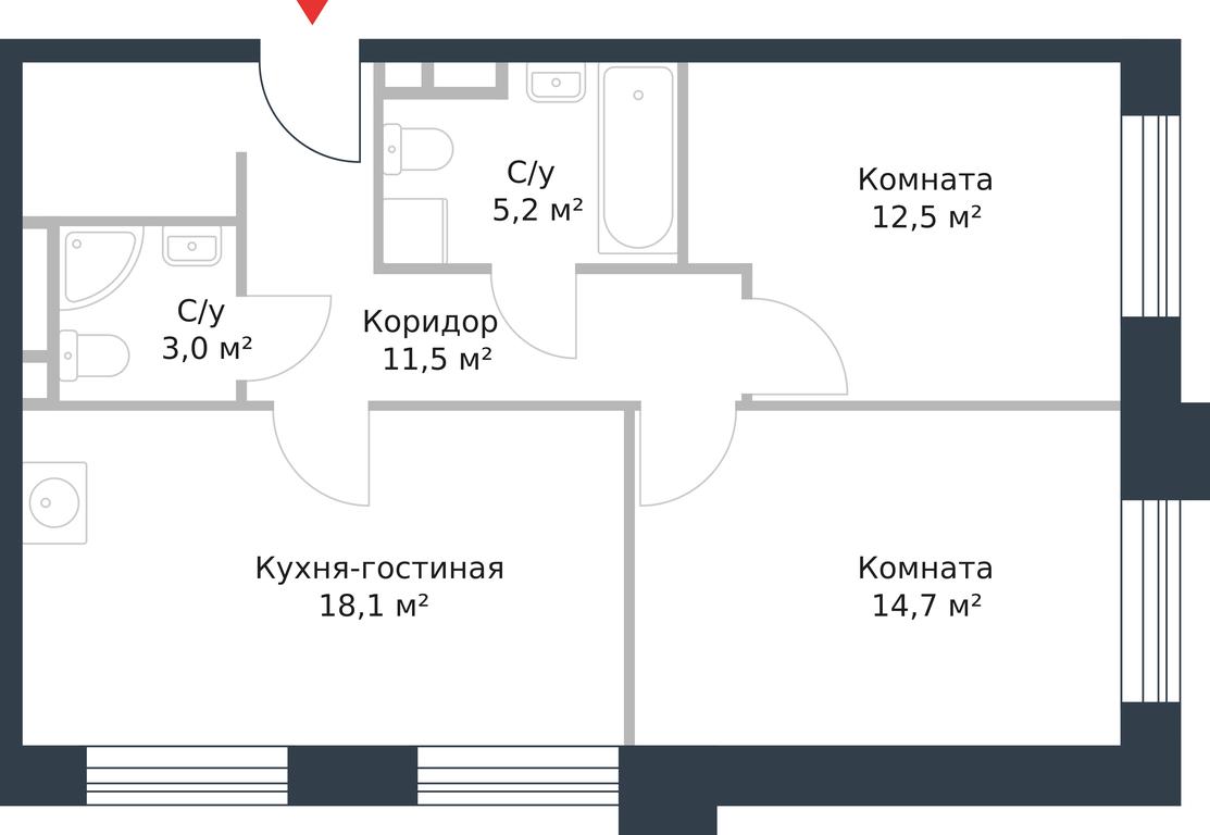 Apartment Sale, 65 sq. m. at River Park, Korabelnaya Street, 17к1, Moscow, Russia #1 Apartment Sale, 65 sq. m. at River Park, Korabelnaya Street, 17к1, Moscow, Russia #1