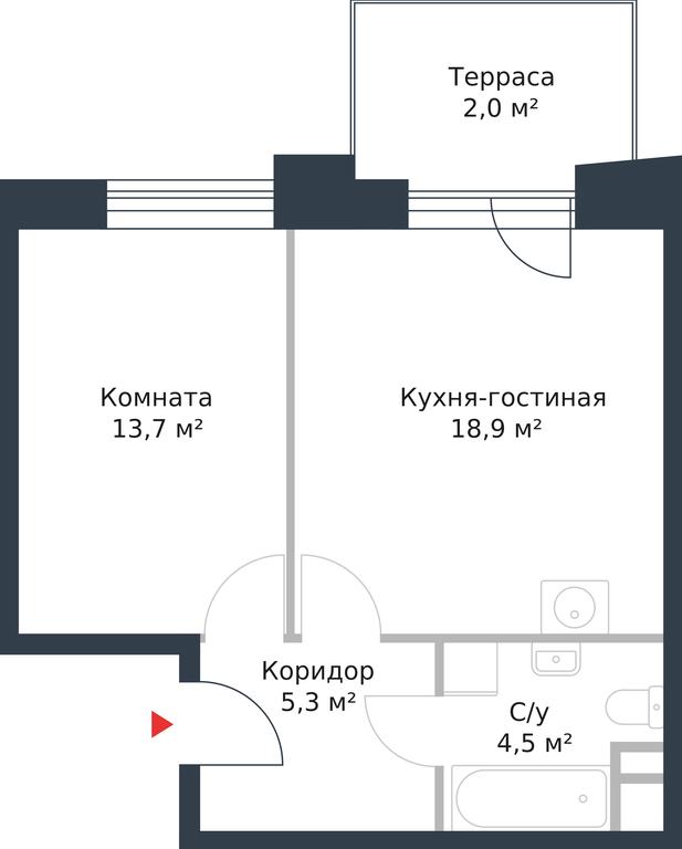 Apartment Sale, 44.4平方米 at River Park, Korabelnaya Street, 17к1, Moscow, Russia #1 Apartment Sale, 44.4平方米 at River Park, Korabelnaya Street, 17к1, Moscow, Russia #1