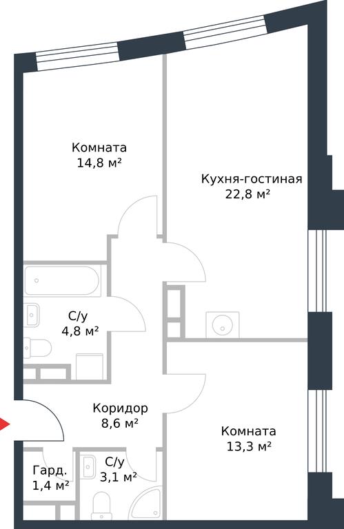 Apartment Sale, 68.8 sq. m. at River Park, Korabelnaya Street, 17к1, Moscow, Russia #1 Apartment Sale, 68.8 sq. m. at River Park, Korabelnaya Street, 17к1, Moscow, Russia #1