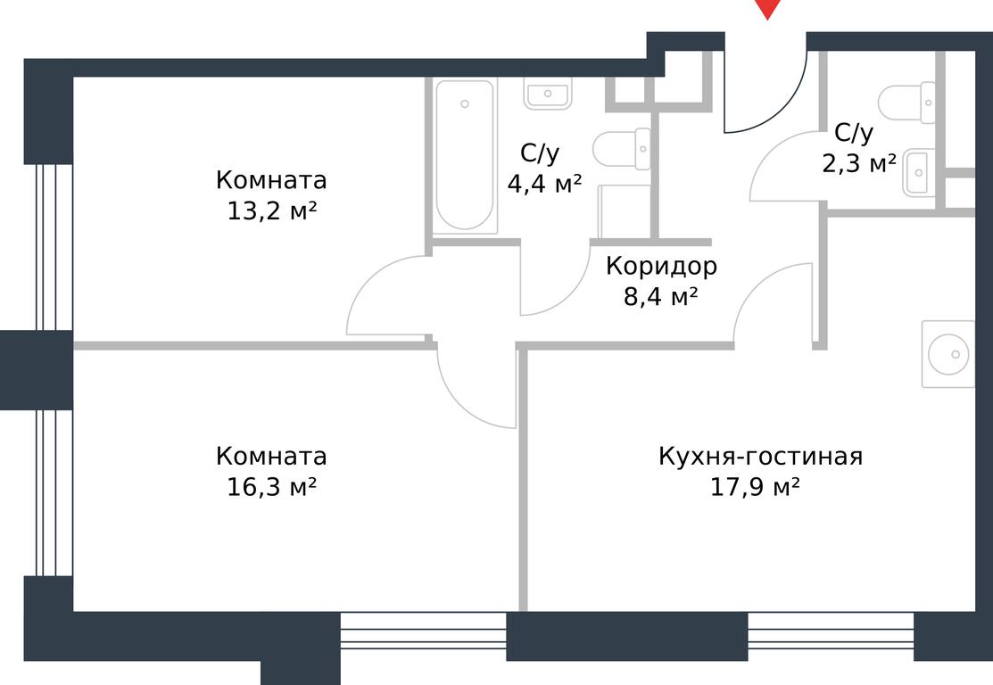 Apartment Sale, 62.5 sq. m. at River Park, Korabelnaya Street, 17к1, Moscow, Russia #1 Apartment Sale, 62.5 sq. m. at River Park, Korabelnaya Street, 17к1, Moscow, Russia #1