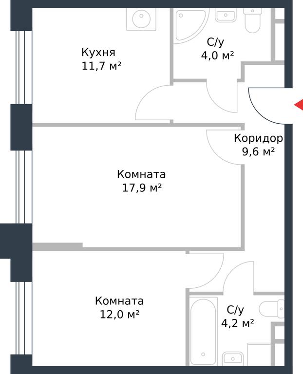Apartment Sale, 59.4 sq. m. at River Park, Korabelnaya Street, 17к1, Moscow, Russia #1 Apartment Sale, 59.4 sq. m. at River Park, Korabelnaya Street, 17к1, Moscow, Russia #1
