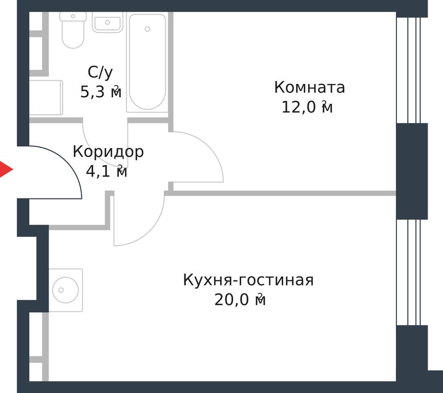 Apartment Sale, 41.4 sq. m. at River Park, Korabelnaya Street, 17к1, Moscow, Russia #1 Apartment Sale, 41.4 sq. m. at River Park, Korabelnaya Street, 17к1, Moscow, Russia #1
