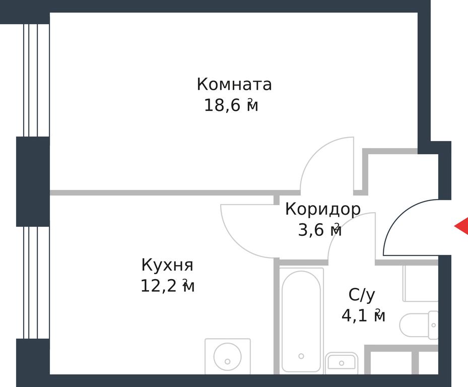 Apartment Sale, 38.5 sq. m. at River Park, Korabelnaya Street, 17к1, Moscow, Russia #1 Apartment Sale, 38.5 sq. m. at River Park, Korabelnaya Street, 17к1, Moscow, Russia #1
