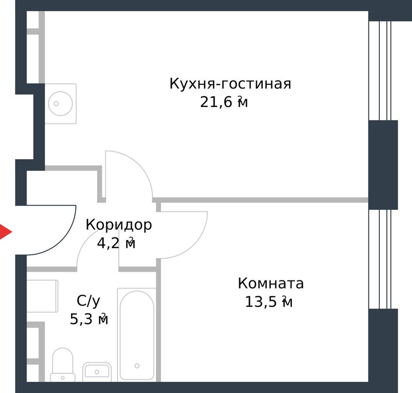 Apartment Sale, 44.6 sq. m. at River Park, Korabelnaya Street, 17к1, Moscow, Russia #1 Apartment Sale, 44.6 sq. m. at River Park, Korabelnaya Street, 17к1, Moscow, Russia #1
