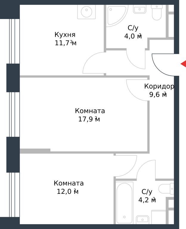 Apartment Sale, 59.4 sq. m. at River Park, Korabelnaya Street, 17к1, Moscow, Russia #1 Apartment Sale, 59.4 sq. m. at River Park, Korabelnaya Street, 17к1, Moscow, Russia #1