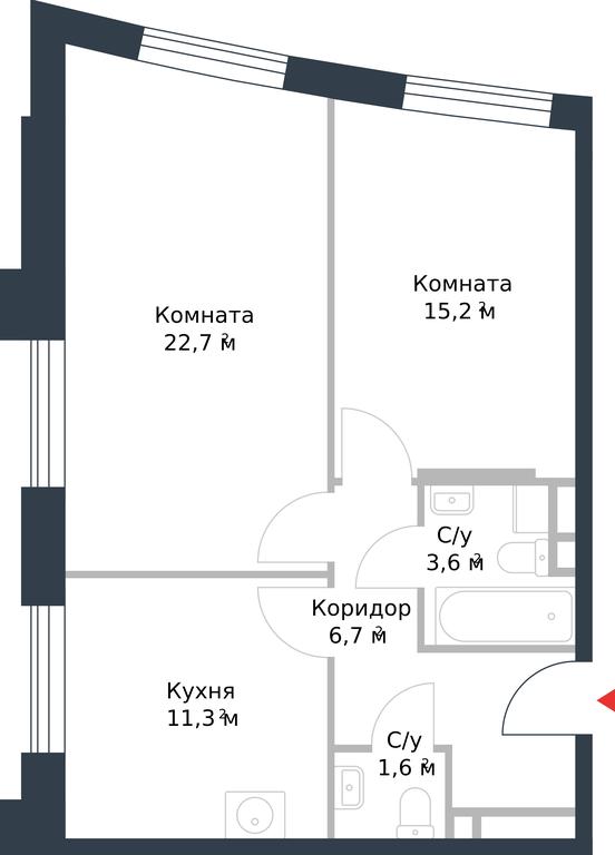 Apartment Sale, 61.1 sq. m. at River Park, Korabelnaya Street, 17к1, Moscow, Russia #1 Apartment Sale, 61.1 sq. m. at River Park, Korabelnaya Street, 17к1, Moscow, Russia #1