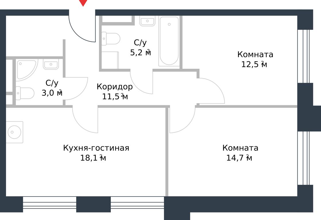 Apartment Sale, 65 sq. m. at River Park, Korabelnaya Street, 17к1, Moscow, Russia #1