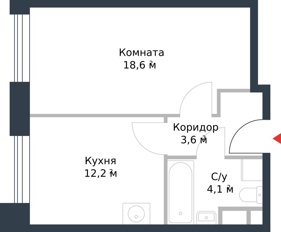 Apartment Sale, 38.5 sq. m. at River Park, Korabelnaya Street, 17к1, Moscow, Russia #1 Apartment Sale, 38.5 sq. m. at River Park, Korabelnaya Street, 17к1, Moscow, Russia #1