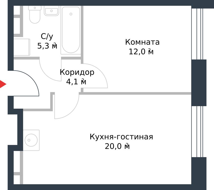 Apartment Sale, 41.4 sq. m. at River Park, Korabelnaya Street, 17к1, Moscow, Russia #1 Apartment Sale, 41.4 sq. m. at River Park, Korabelnaya Street, 17к1, Moscow, Russia #1