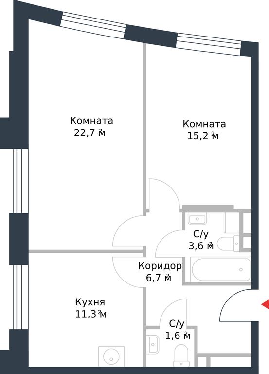 Apartment Sale, 61.1 sq. m. at River Park, Korabelnaya Street, 17к1, Moscow, Russia #1 Apartment Sale, 61.1 sq. m. at River Park, Korabelnaya Street, 17к1, Moscow, Russia #1