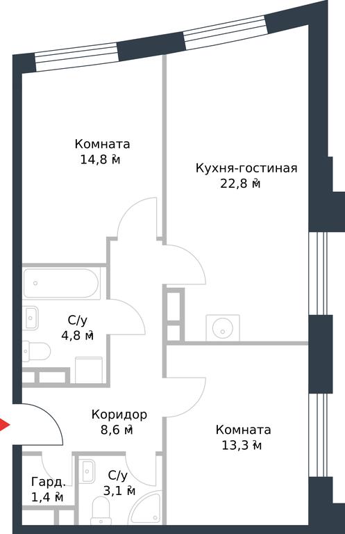 Apartment Sale, 68.8 sq. m. at River Park, Korabelnaya Street, 17к1, Moscow, Russia #1 Apartment Sale, 68.8 sq. m. at River Park, Korabelnaya Street, 17к1, Moscow, Russia #1
