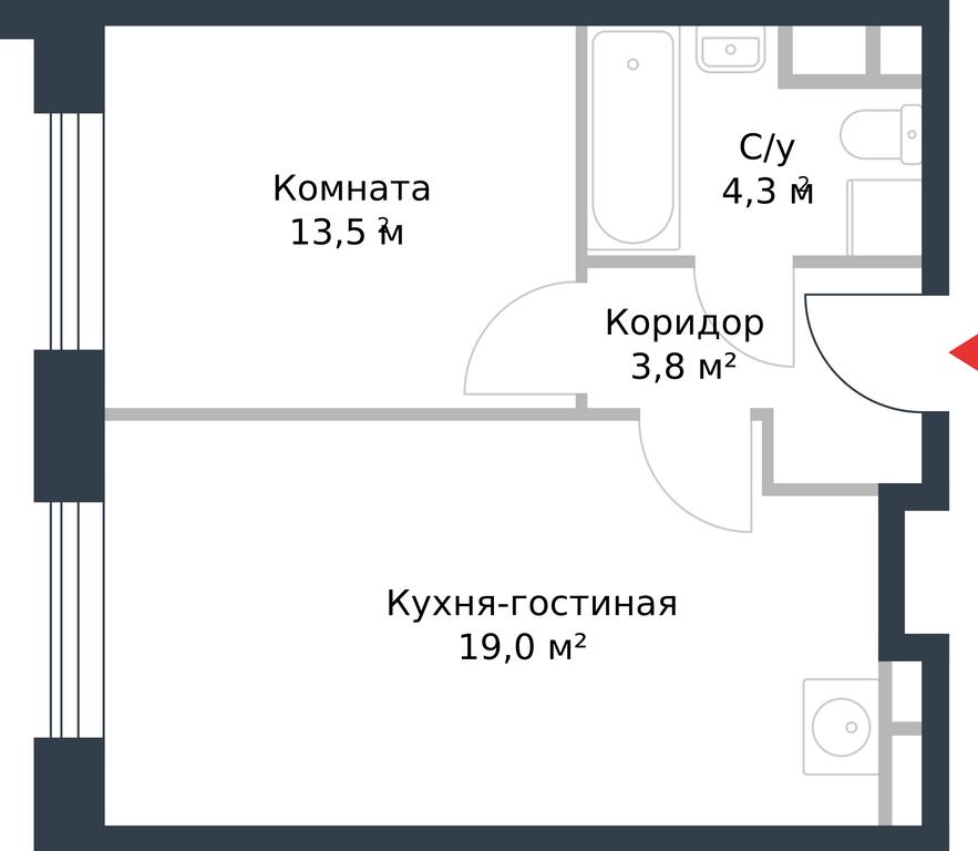 Apartment Sale, 40.6 sq. m. at River Park, Korabelnaya Street, 17к1, Moscow, Russia #1 Apartment Sale, 40.6 sq. m. at River Park, Korabelnaya Street, 17к1, Moscow, Russia #1